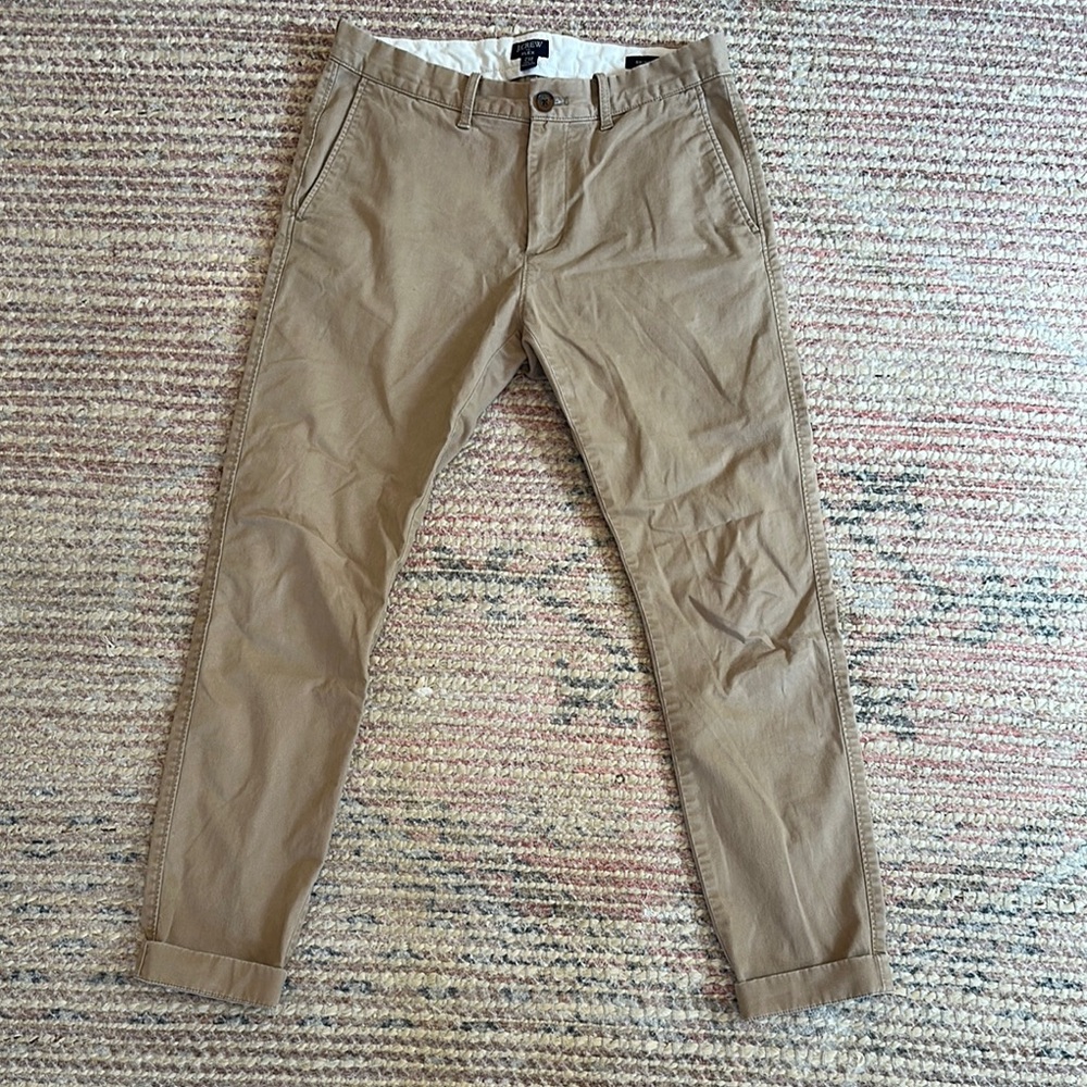 Men’s J. Crew flex skinny khakis